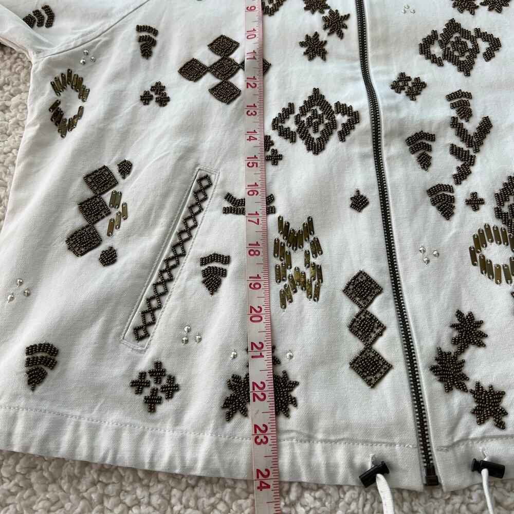 Chicos Aztec Embellished Bamber White Jacket 2 NWT - Picture 10 of 12